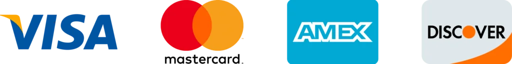 Visa, Mastercard, American Express e Discover